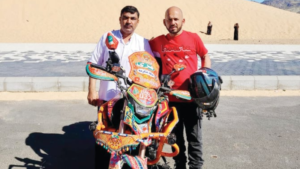 Biker Displays Culture of Pakistan in Arab World