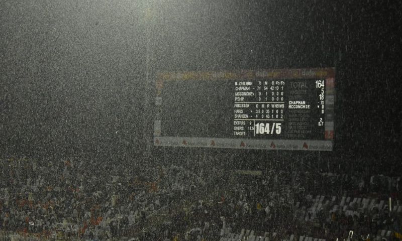 Rain interrupts Pakistan vs New Zealand fourth T20I with New Zealand batting first. 1