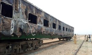 Karachi Express, Train, Fire, Khairpur, Pakistan Railway