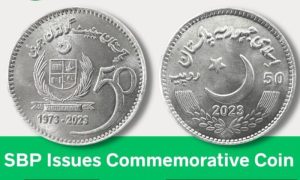 SBP, Coin, Constitution, Golden Jubilee, Government, State Bank of Pakistan, Urdu, English, IMF,