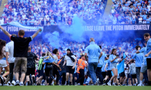 Manchester City Fans Storm Pitch After 1-0 Victory over Chelsea
