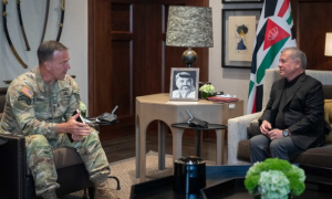 Jordan's King Abdullah II Holds Meeting with US CENTCOM Commander