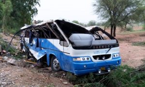 Six Killed, Fatal, Bus Collision, Nawabshah