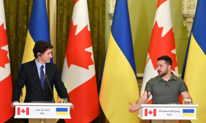 President Zelensky Says Counteroffensive Underway as Canadian PM visits Ukraine