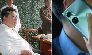 Photos Released: Kim Jong Un Seen with Smartphone at Missile Launch