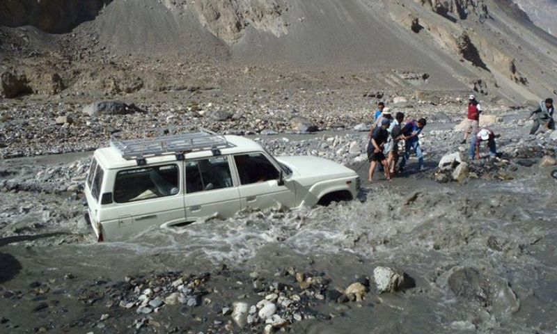 Vehicle, swept Away, Tourists, River, Gilgit, Chitral, Northern, Pakistan, Skardu