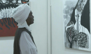 Painter Paints Conflict Time Emotions to Protest War in Sudan