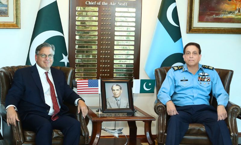 US, Ambassador, ties, relations, Pakistan, defence, security, air chief, Donald Blome, envoy, diplomat, Zaheer Ahmed Baber Sidhu, PAF, Pakistan Air Force