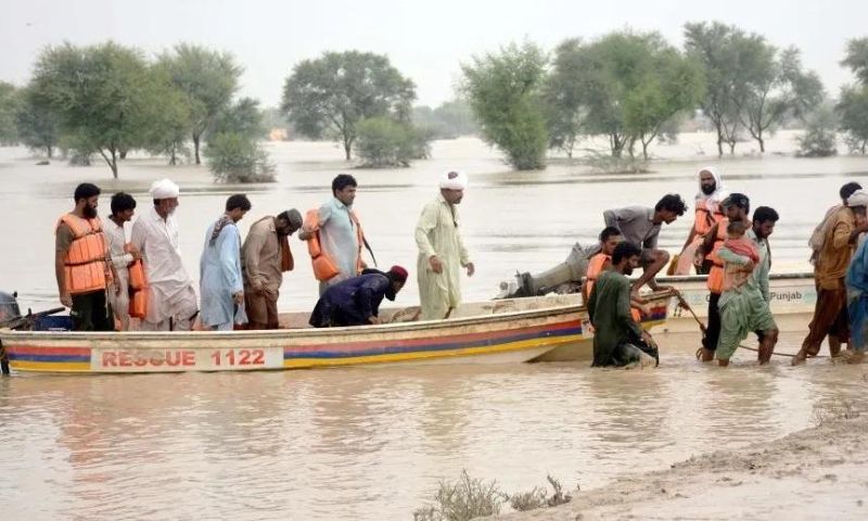 Rescuers, Bridegroom, Marriage, Party, Flood, Water, Sutlej River, Mianwali, Rescue, Water