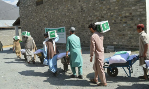 KSrelief Distributes 112 Tons of Food Boxes in Pakistan