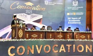 Quality education, development, President, Pakistan, Quaid-i-Azam University, Convocation