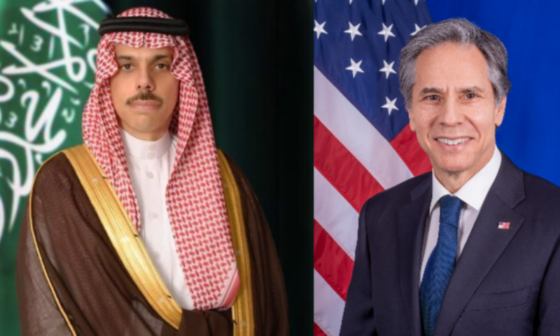 Saudi FM Discusses Gaza Situation with US Secretary of State