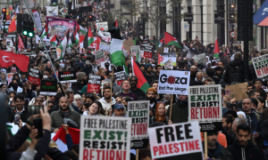 Thousands Rally in London to Support Palestinians in Gaza