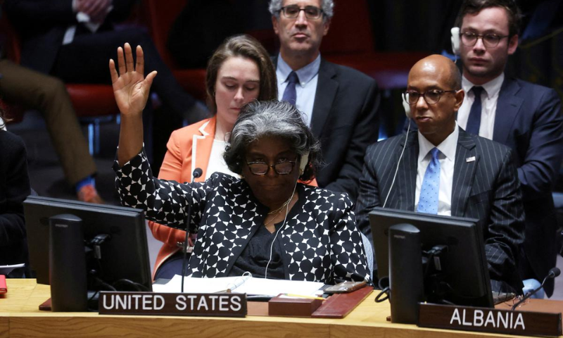 US Vetoes UN Resolution on Israel-Palestine War