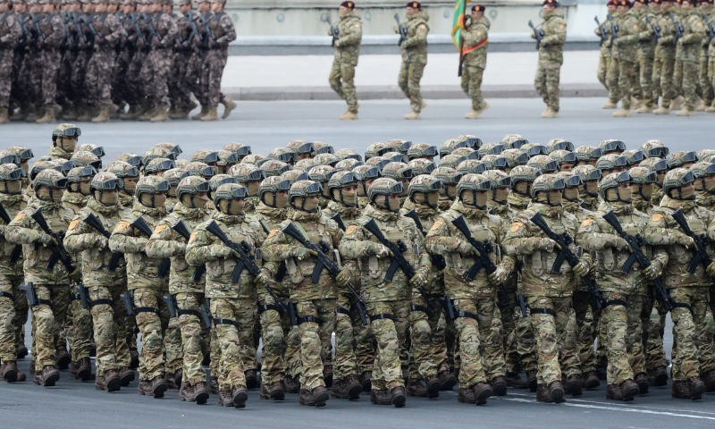 Azerbaijani President Oversees Military Parade in Recaptured Nagorno-Karabakh