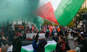 Paris, Protesters, Gaza, Truce “Stop the massacre in Gaza”