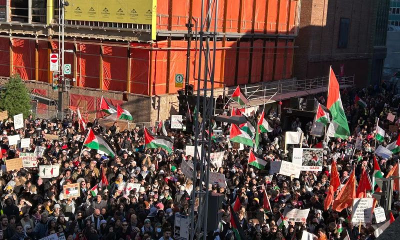 Thousands Protest in Canada, Truce in Gaza, OTTAWA, Palestinian flags, Israel