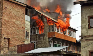 Three Houses Gutted in Fire Incident in Srinagar District of IIOJK