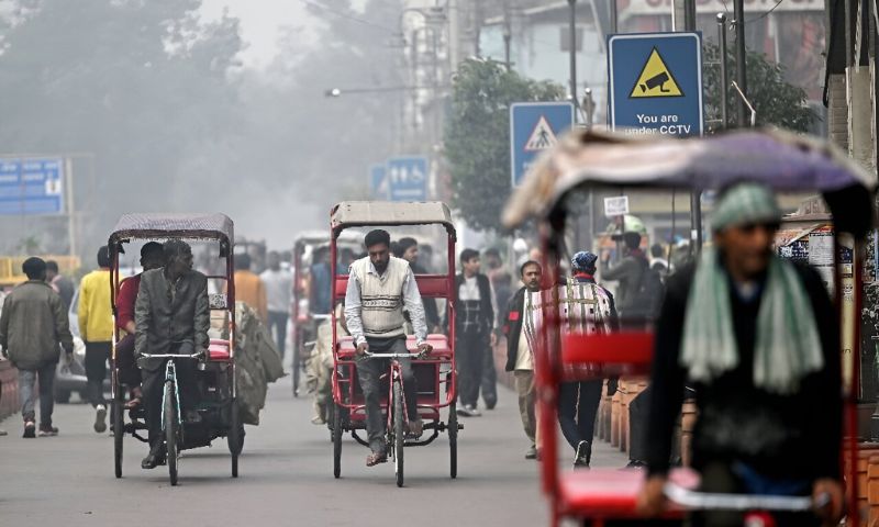 In India's toxic smog-filled capital, environmental change hits the poorest the hardest, even extending to the air people breathe. For those working outside like rickshaw driver Rizwan, there is no escape from Delhi's deadly smog.