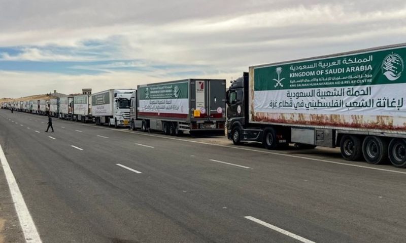 Aid, KSrelief, Gaza strip, Rafah border, Palestinian