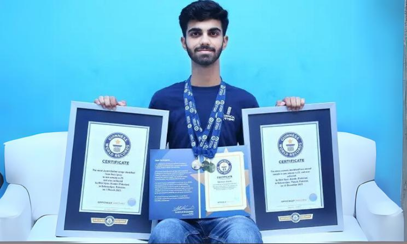 Bilal Ilyas Jhandir Breaks Guinness World Record by Naming 34 Songs in a Minute