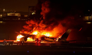 Five Dead as Coast Guard Plane Hits Japan Airlines’ Airbus at Tokyo Airport