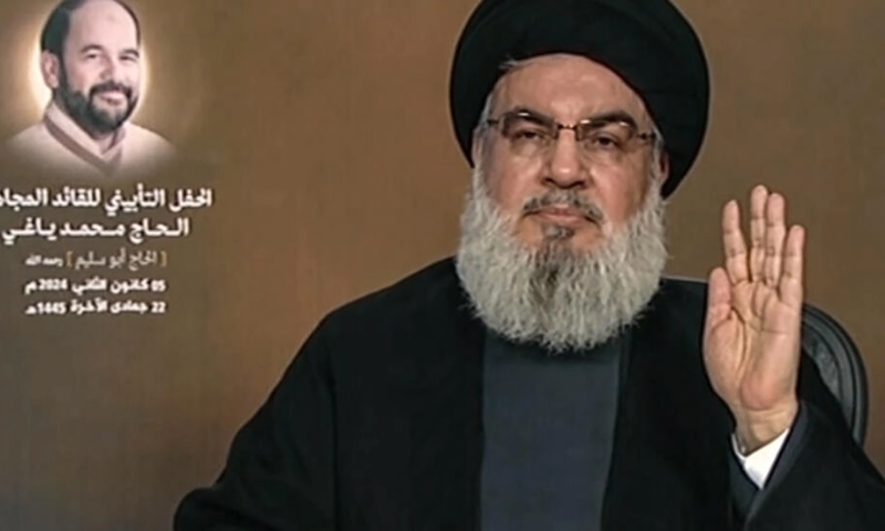 Hezbollah Chief Says Response to Aruri Killing Inevitable