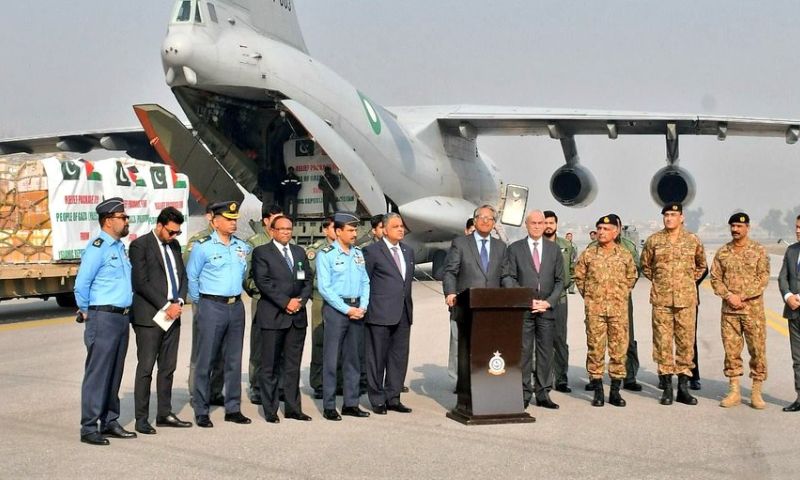 Pakistan, consignment, relief, aid, Gaza, Palestine, Israel, Noor Khan Airbase, Egypt, Ambassador, Medical