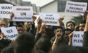 Posters Seeking Implementation of UN Resolutions Surface in Occupied Kashmir
