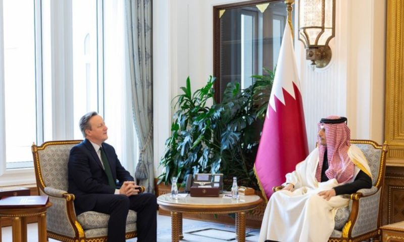 British Foreign Secretary, David Cameron, Qatar, Prime Minister, Sheikh Mohammed bin Abdulrahman, Israel, Gaza,