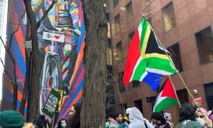 South African Protesters Rally Outside US Consulate, South Africa, Gaza, Ceasefire, US, Consulate, Israel, Palestinian, United States, Johannesburg, International Court of Justice, ICJ, Genocide