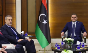 Turkish foreign minister meets with Libyan premier in Tripoli