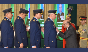 Pakistans President Confers Military Awards Upon 42 Officers of Armed Forces