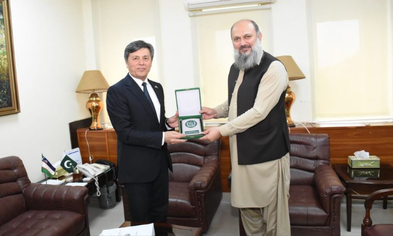 Uzbekistan, Ambassador , Pakistan, ties, relations, trade, Jam Kamal Khan, pharmaceuticals, building, textiles