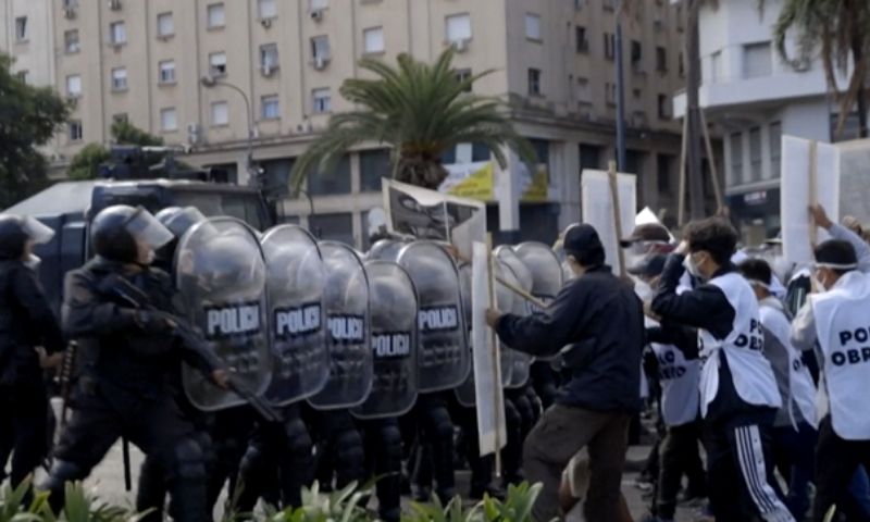 Anti-Austerity, March, Argentina, President, Milei, Police,