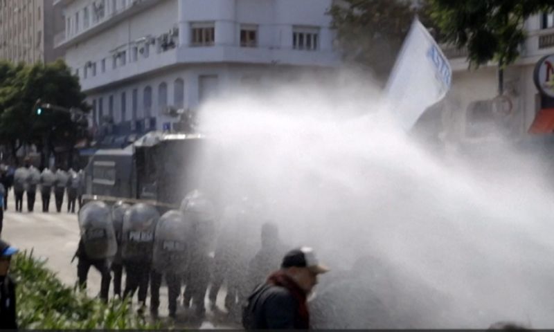 Anti-Austerity, March, Argentina, President, Milei, Police,