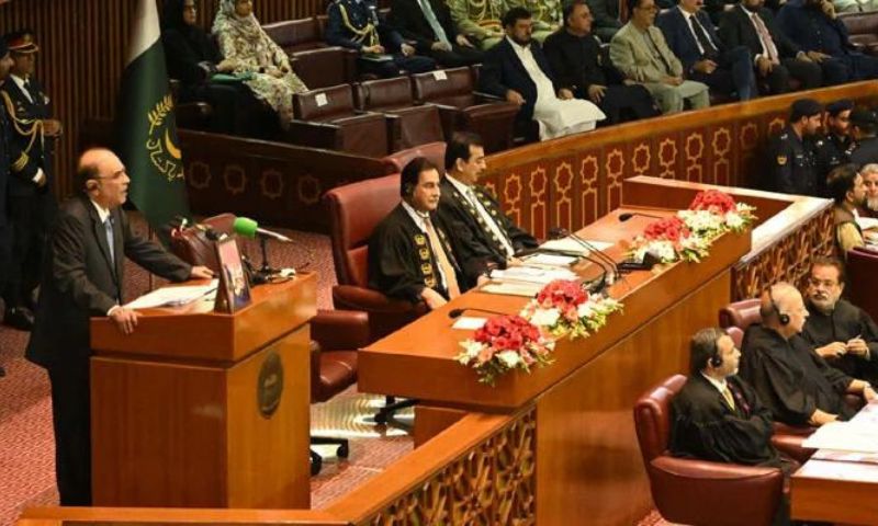 Pakistan’s President, Asif Ali Zardari, Joint Session of Parliament, Pakistan, growth, prosperity, stability, National Assembly, President Zardari,