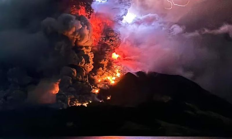 Indonesia, Volcano Eruption, Tsunami, Sea, Rescuers, Mount Ruang, Tourists, Fishermen, Volcanic Rocks, Navy