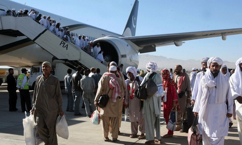 Hajj, Hajj flight, first Hajj flight, Pakistan International Airlines, PIA, Saudi Arabia, Karachi, Begum Nusrat Bhutto Airport, Sukkur,