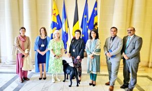 Pakistan’s Ambassador, European Union, Belgium, Amna Baloch, Brussels Parliament, Carla Dejonghe, Lamia Khan,