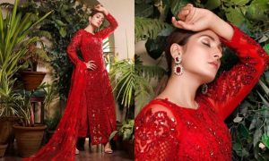 Ayeza Khan, Fashion Shoot, Pakistani Actress, Fans, Social Media, Instagram, Meray Pas Tum Ho, Star, Makeup, Red Dress, Natural Beauty