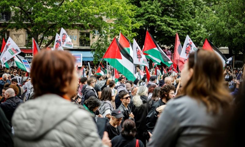 France, May Day, Protests, Gaza Ceasefire, Gaza, Hamas, Israel, Palestinians, Palestine, Nantes, Paris, European Parliament, Pensions, Government