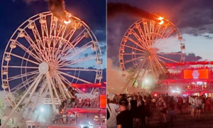 Germany, Highfield Music Festival, Stoermthaler Lake, Fire, Ferris Wheel, Hospitals