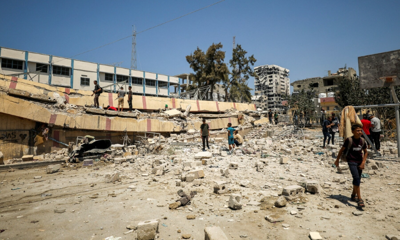 Gaza, Palestinians, School, Israel, Mustafa Hafez school, Hamas, Blinken