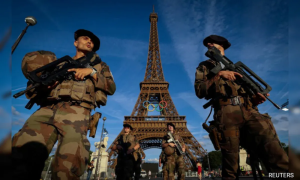 Police, Olympics, Eiffel Tower, Paris,