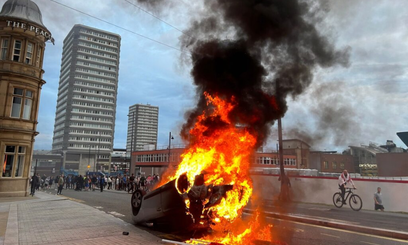 Protests, Violent, Sunderland,