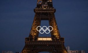 Olympic Rings Taken Down from the Eiffel Tower