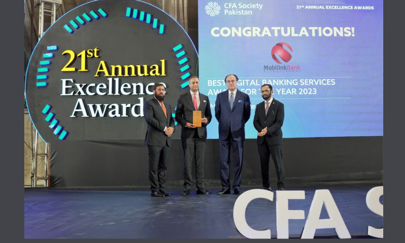 Mobilink Bank, Pakistan, Best Digital Banking Services’ Award, CFA, JazzCash, MSME, State Bank of Pakistan, Digital Banking