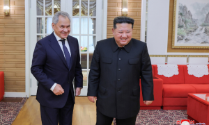 N Korea's Leader, Russia's Shoigu, Cooperation