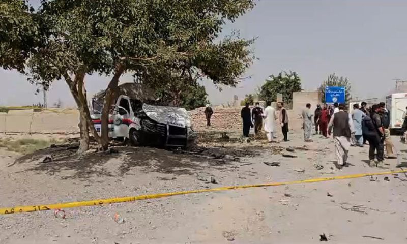 policemen, bomb blast, police vehicle, Balochistan, Kuchlak town, Quetta, DSP, Azhar Rashid,